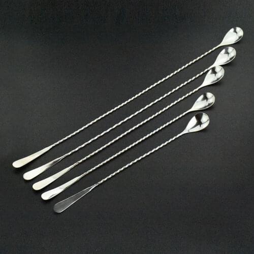 High quality hoffman thread long bar spoon tonic spoon bar spoons Stirring mixing long bartender spoons