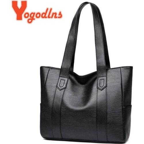 Yogodlns Winter New Tote Bag For Women PU Leather Shoulder Bag Large Capacity Handbag Vintage Embossing Lady Handle Bag Pouch