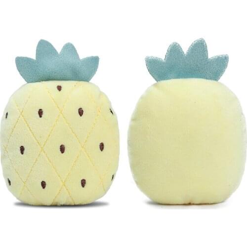 1pc Plush Squeaky Fruit Dog Toys Bite-Resistant Clean Dog Chew Puppy Training Toy Soft Banana Carrot And Vegetable Pet Supplies