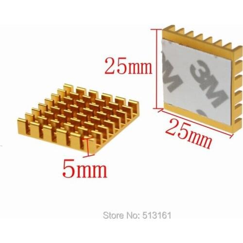 10 Pieces Aluminum 25x25x5mm Cooling Heatsinks Heat Sink Cooler Radiator