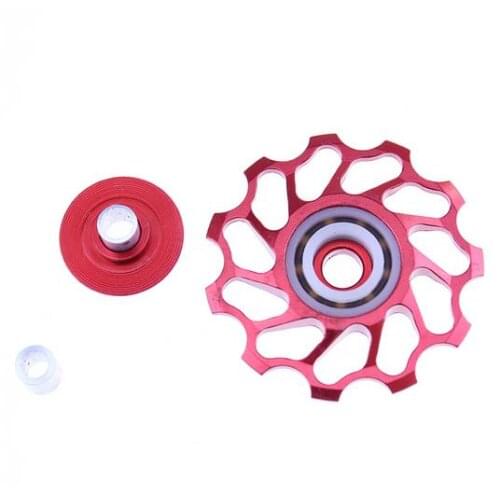 2 pieces cycling bike ceramics Jockey Wheel Rear Derailleur Pulley 11T 13T 7005 Aluminum alloy bicycle guide pulley bearing