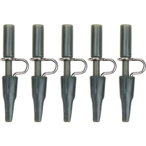 20pcs Carp Fishing Heavy Duty Lead Clip with tail Rubber Carp Fishing Accessories Kit for Fishing Tackle Equipment Green Durab