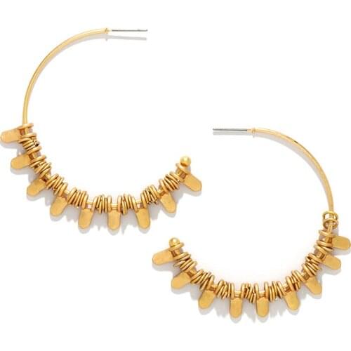 2020 Fashion Jewelry Worn gold plated drop earring C-hoop earring Basic Style