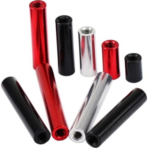 5PCS M3 Round Joint Nuts Screw Connection Nut Aluminum Alloy Black Red Gold Yellow Blue Silver Purple Aluminum Color