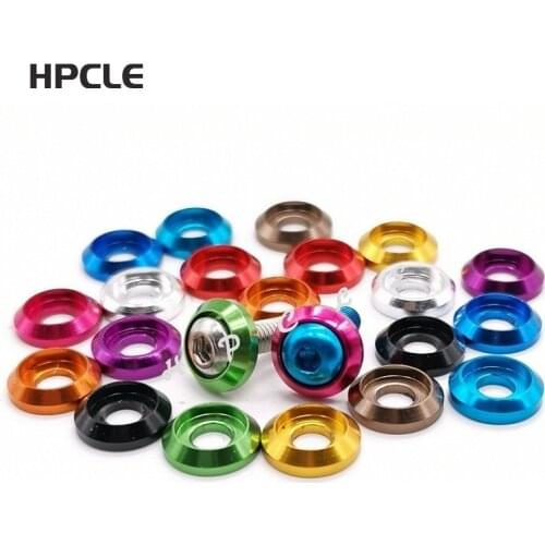 50pcs M2 M2.5 M3 colourful Aluminum cup head washer for button head screw
