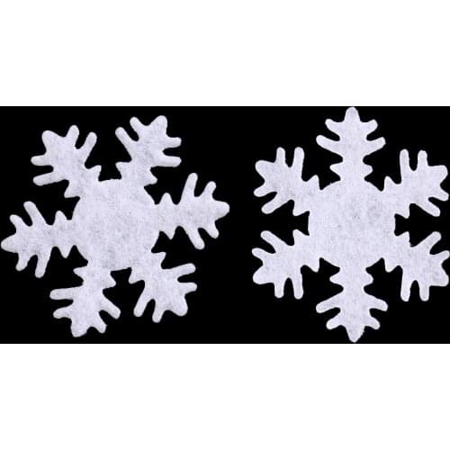 50pcs Snowflake Christmas Patches Padded Felt Applique Accessories DIY Craft for Xmas Tree Decor Home Room Window Wall Ornament