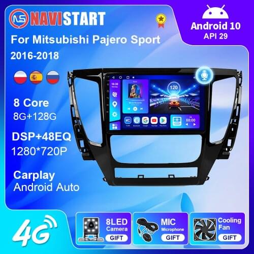 For Mitsubishi Pajero Sport 2016 -2018 Car Radio GPS Navigation Multimedia Video Player Android 10 4G WIFI BT DSP Carplay NO DVD