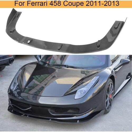 Carbon Fiber Car Front Bumper Lip Spoiler For Ferrari 458 Coupe 2011-2013 Front Bumper Lip Spoiler Diffuser Splitters Body Kits