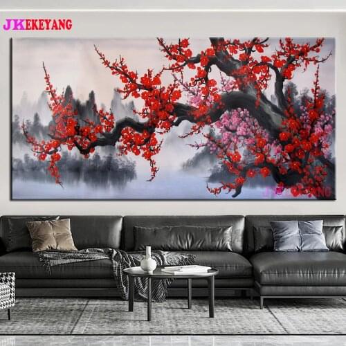 Large 5D Diy diamond painting “Ink painting plum blossom” Diamond Mosaic Rhinestone Embroidery cross stitch Y4604