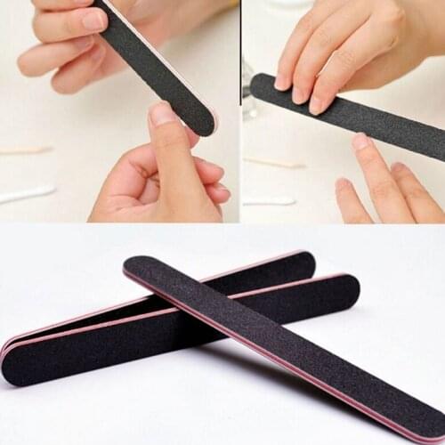 Black Double Sided Nail Art Manicure Sanding File Buffer Grits Tools Good Effect