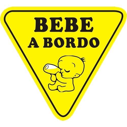 Baby on Board Spanish Bebe A Bordo Car Sticker Colorful Decals Motorcycle Accessories High Quality KK Vinyl Cover Scratches PVC