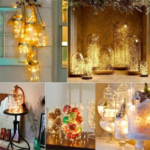 5M 50 LED CR2032 Battery Operated LED String Lights for Xmas Garland Party Wedding Decoration Christmas Flasher Fairy Lights