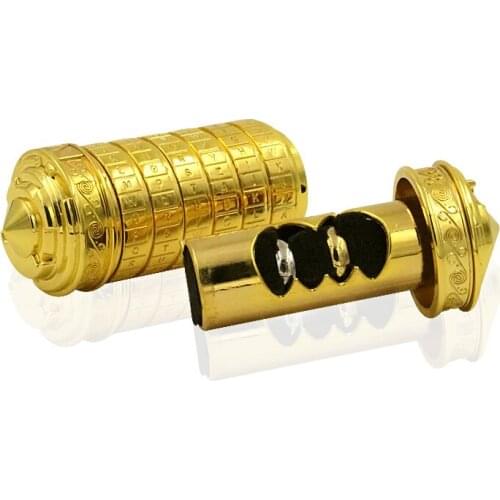 Unique Put ring or other gift in the Davinci Code Cryptex Valentines Day Birthday Gift Unique marriage proposal Free LOTR Ring