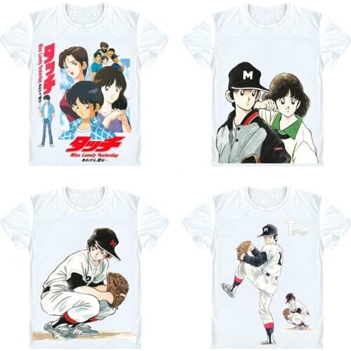 Touch Tatchi Tatsuya Uesugi T-Shirts Short Sleeve Shirts Anime Kazuya Uesugi Touch Tankobon Kazuya and Minami Cosplay Shirt