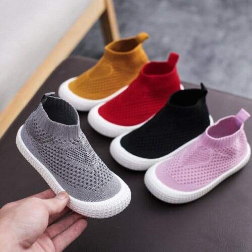 SKOEX Kids Walking Shoes Lightweight Breathable Casual Children Running Sneakers Slip-on Knit Socks Shoes for Boys Girls Infant