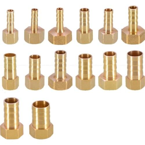 Brass Pipe Fitting 6/8/10/12/14/16~32mm Hose Barb Tail 1/8" 1/4" 3/8" 1/2" 3/4" 1" BSP Female Connector Jointer Coupler Adapter