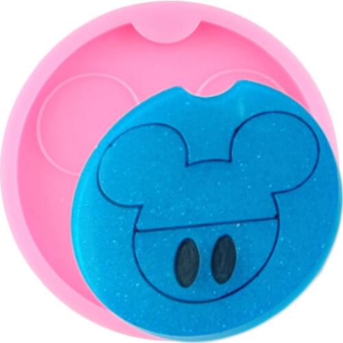 Cartoon Mouse Coaster Silicone Epoxy Resin Molds DIY Keychains Round Geode Coaster Agate Mould Chocolate Candy Fondant Moulds