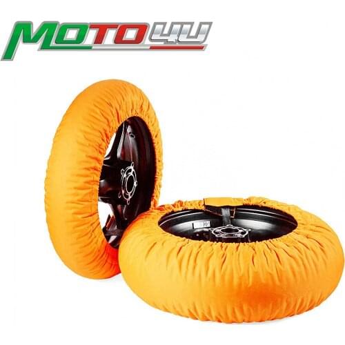 Motorcycle Tire Warmer Set 120 / 190 or 120/200 Front and Rear Race Orange