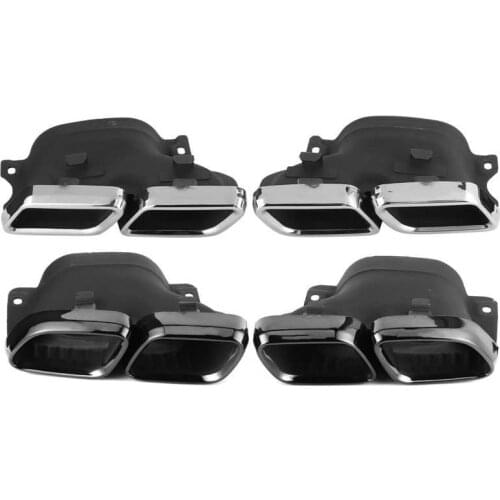 Car Quad Exhaust Muffler Tail Pipe Tips Stainless Steel Fit for Mercedes-AMG C63/S W205 S205 C205 A205 Pre-Facelift 2015-2018