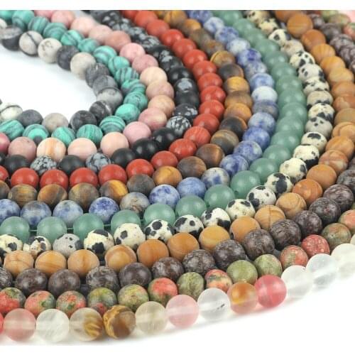 Natural Dull Polish Matte African Amazonite Turquoises Howlite Beads for Bracelet Necklace Making 8mm Natural Stone Round Beads