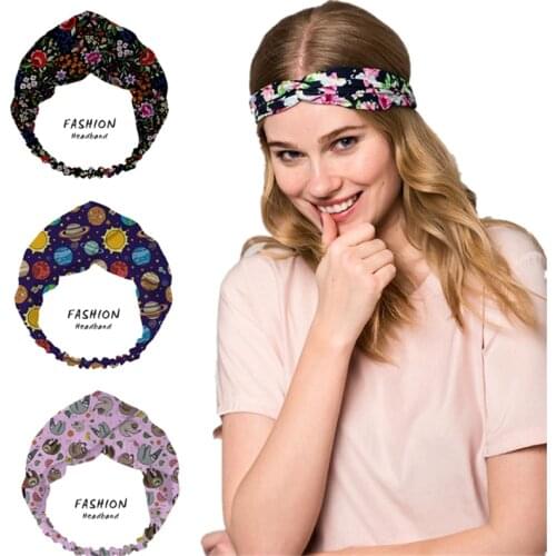 Women Flower bush Bandanas HairBands Turban Headwear Head Wrap Women Hair Accessories for Women girls Hair Bands ladies Hoop