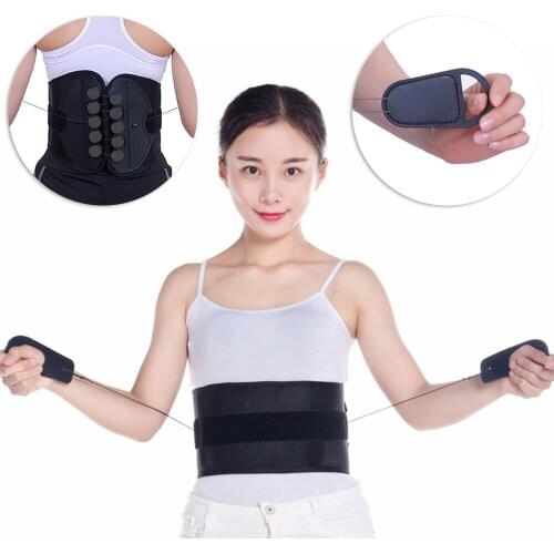 Men Women New Design Pulley System Rope Waist Trimmer Spine Support Belt Support Lumbar Back Brace Orthopedic Breathable Belt