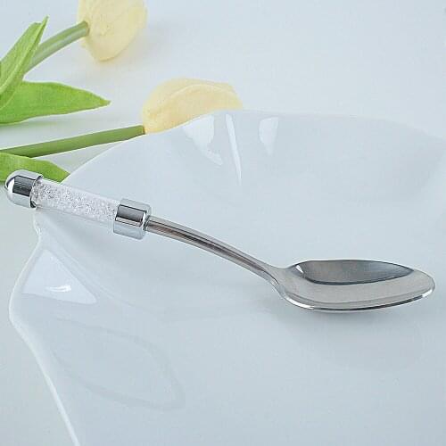 Promotional Creative Cuisine Dessert Spoon Ice Gream Little Spoon Everything For The Kitchen Crystal Rhinestone Cutlery Spoon