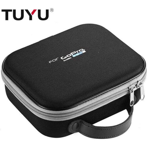 TUYU Sports Camera Bag for Gopro Hero 7 6 5 4 3+ SJ4000 SJ5000 Sj6000 H9 H9r yi with Gopro Logo Hand Strap for Travel Storage