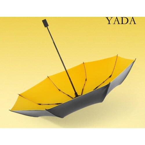 YADA INS 2020 New Luxury Pure Colorful Business Umbrella Folding Black Umbrellas For Women Man UV Rain Umbrella YD200197
