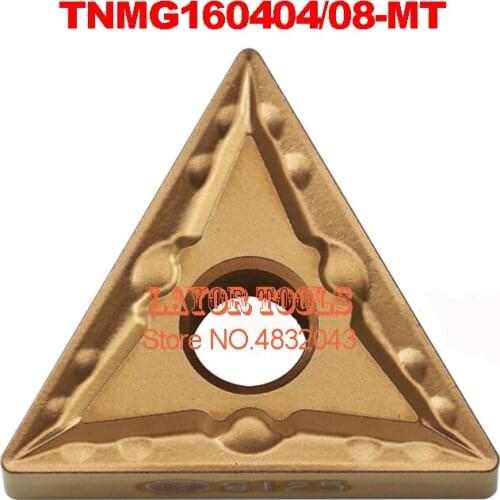 10PCS TNMG160404-MT/TNMG160408-MT carbide CNC inserts,CNC lathe tool,apply to steel processing,insert MTJNR/WTJNR/WTENN