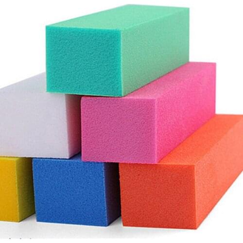 10Pcs/Pack Sanding Sponge Nail File Buffer Block For UV Gel Nail Polish DIY Nail Art Manicure Pedicure White Nail Buffers File