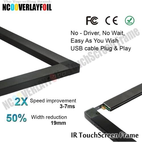 10 Points 55inch IR Multi Touch Screen Panel Quick response For Trade Show, Shop window, Interactive Table, Free Shipping