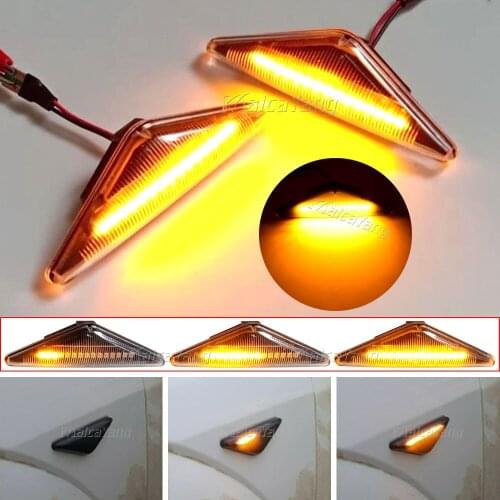 2PCS Repeater Side Marker LED Dynamic Turn Signal Light Blinker Sequential Lamp For Ford Focus Mk1 Mondeo Mk3