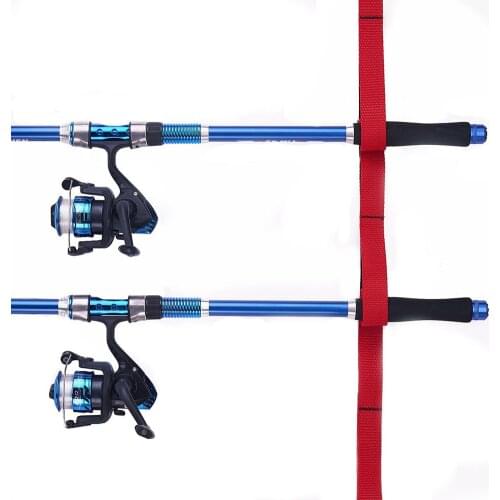 2PCS Fishing Rod Storage Rack Holds Fishing Overhead Wall Mount Holder Holds Up To 6 Rod Garage Organizer Fishing Accessories