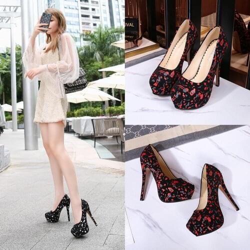 5.5" Super High Splash Print Plus Size Suede Platform Heels Mens Heels Drag Queen Trans Queer Crossdresser Women Shoes