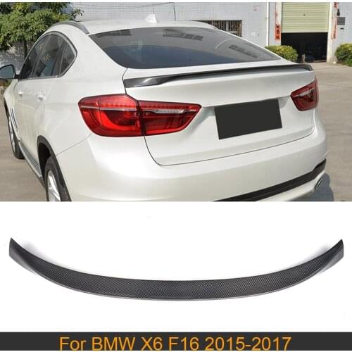 Carbon Fiber Car Rear Wing Spoiler for BMW X6 F16 2015 2016 2017 Tail Trunk Boot Lip Wing Spoiler Auto Racing Car Styling