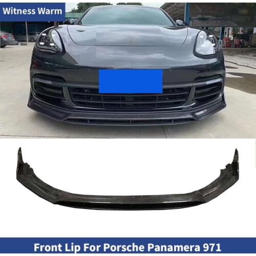 For Porsche Panamera 971 2017 2018 2019 2020 2021 FRP Carbon Fiber Front Bumper Lip Spoiler car body kit