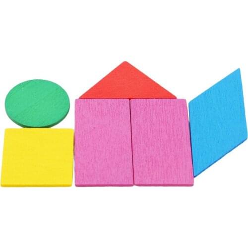 1 Set Montessori kids toys Educational Toy For Children Arithmetic Baby Math Wooden Toys Mathematical Geometry Wood Chip