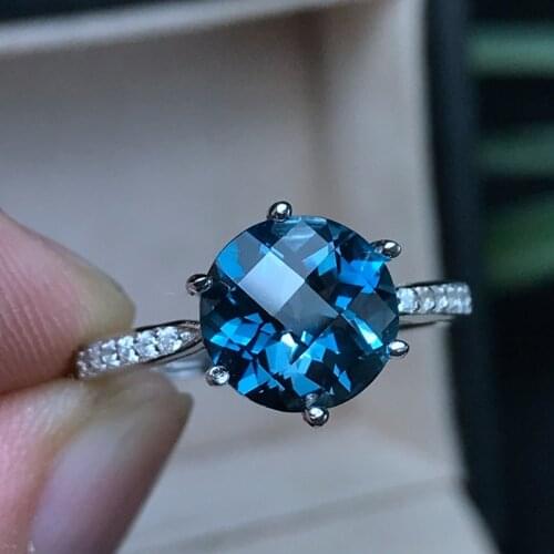 Topaz Ring 925 silver fire color beautiful new product design simple fashion