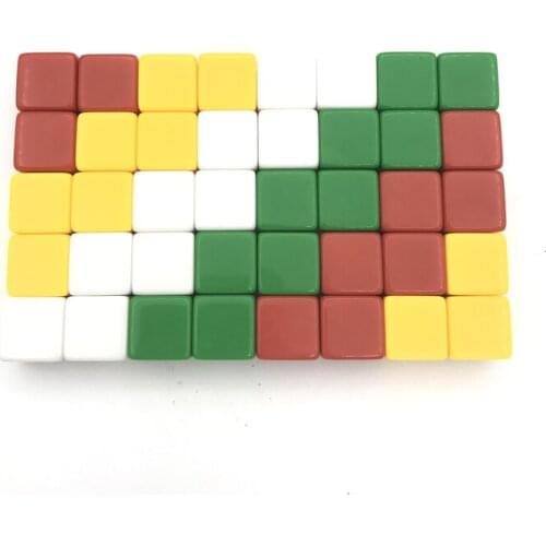 High-quality 100/200 Pcs/Lot 16mm Blank Dice D6 Color Can Write and Carving Blank Dice Children Teaching Game Dice Wholesale