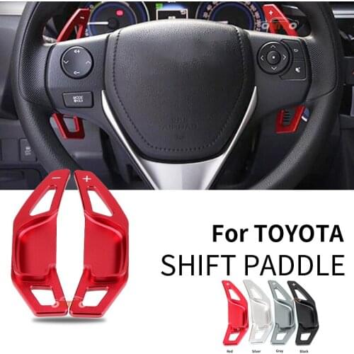 Hot selling 2pcs Car Steering Wheel Shift Paddle Aluminum alloy Extension Shifter Fit for REIZ LEVIN CAMRY COROLLA ZELAS