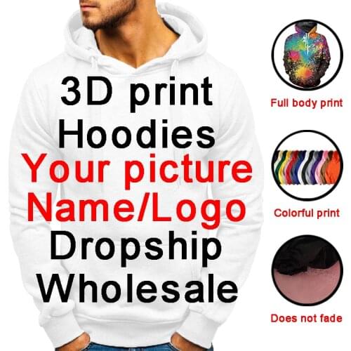 3D Print Diy Custom Design Mens Womens Clothing Hip Hop Sweatshirt Hoodies Drop Shipping Wholesalers Suppliers For Drop Shipper