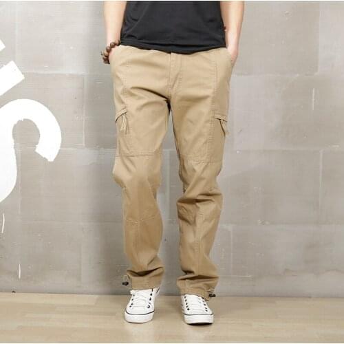 New Arrival Mens Loose Casual Large Yards Pure Cotton Straight Long Pants Comfortable Black Trousers Male Plus Size 4XL 5XL 6XL