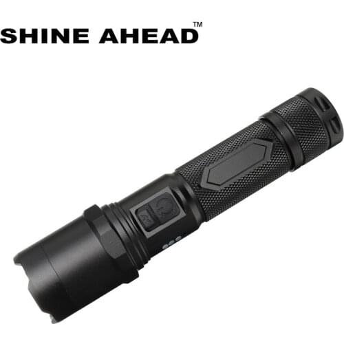 New aluminum alloy flashlight IP56 waterproof L2 bulb high power USB charging rotary dimming