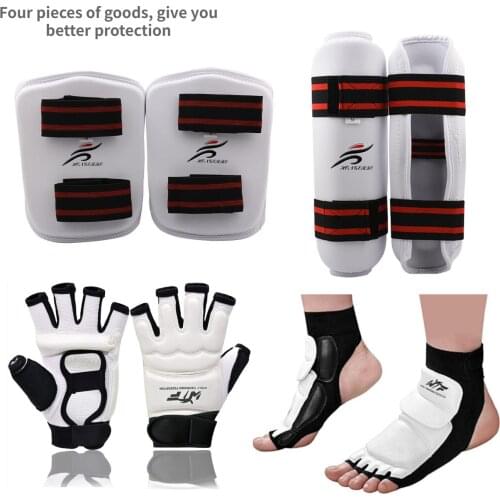 MMA Adults Children Karate Gloves Taekwondo Uniform Leg Warmer Hand Protector Professional Shin Guard Men Fight Boxing Equipment