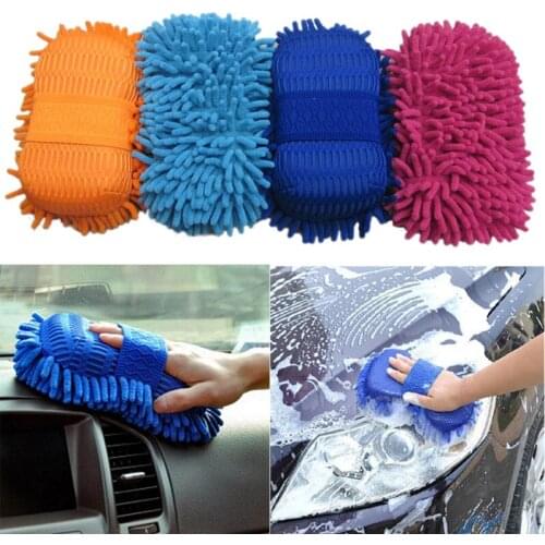 Car Cleaning Brush Cleaner Tools Microfiber Super Clean Car Windows Cleaning Sponge Product Cloth Towel Wash Gloves Auto Washer