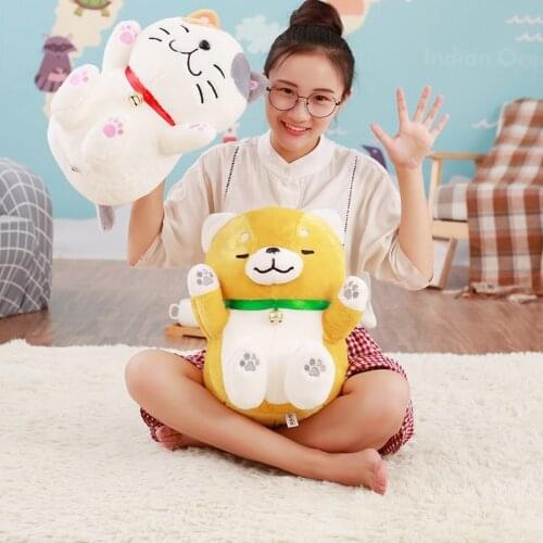 Shiba Inu & Cat Plush Toys Animal Dog&Cat Pillow Stuffed Toy for Children Baby Sleep Cushion Birthday Gift