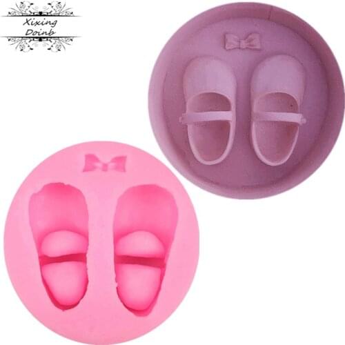 Silicone mold childrens shoes shape silicone mold cake decoration tools candy chocolate resin clay mold