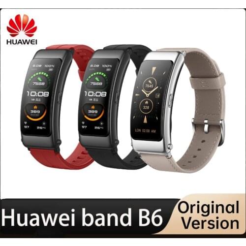 Original Huawei TalkBand B6 Talk Band B6 width Bluetooth Smart Bracelet Sports Wristbands Touch AMOLED Screen Call Earphone Band