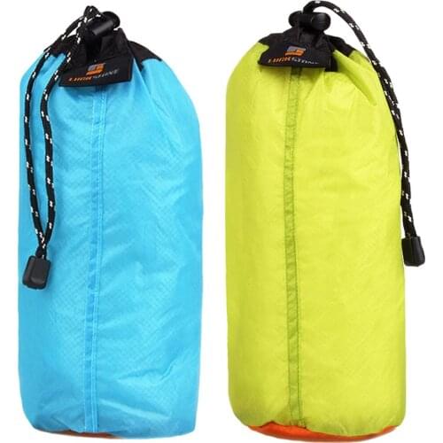 Drawstring Bag Ultra Light Waterproof 20D Nylon Silicon-coated Waterproof Drawstring Storage Stuff Sack Dry Bag for Hiking